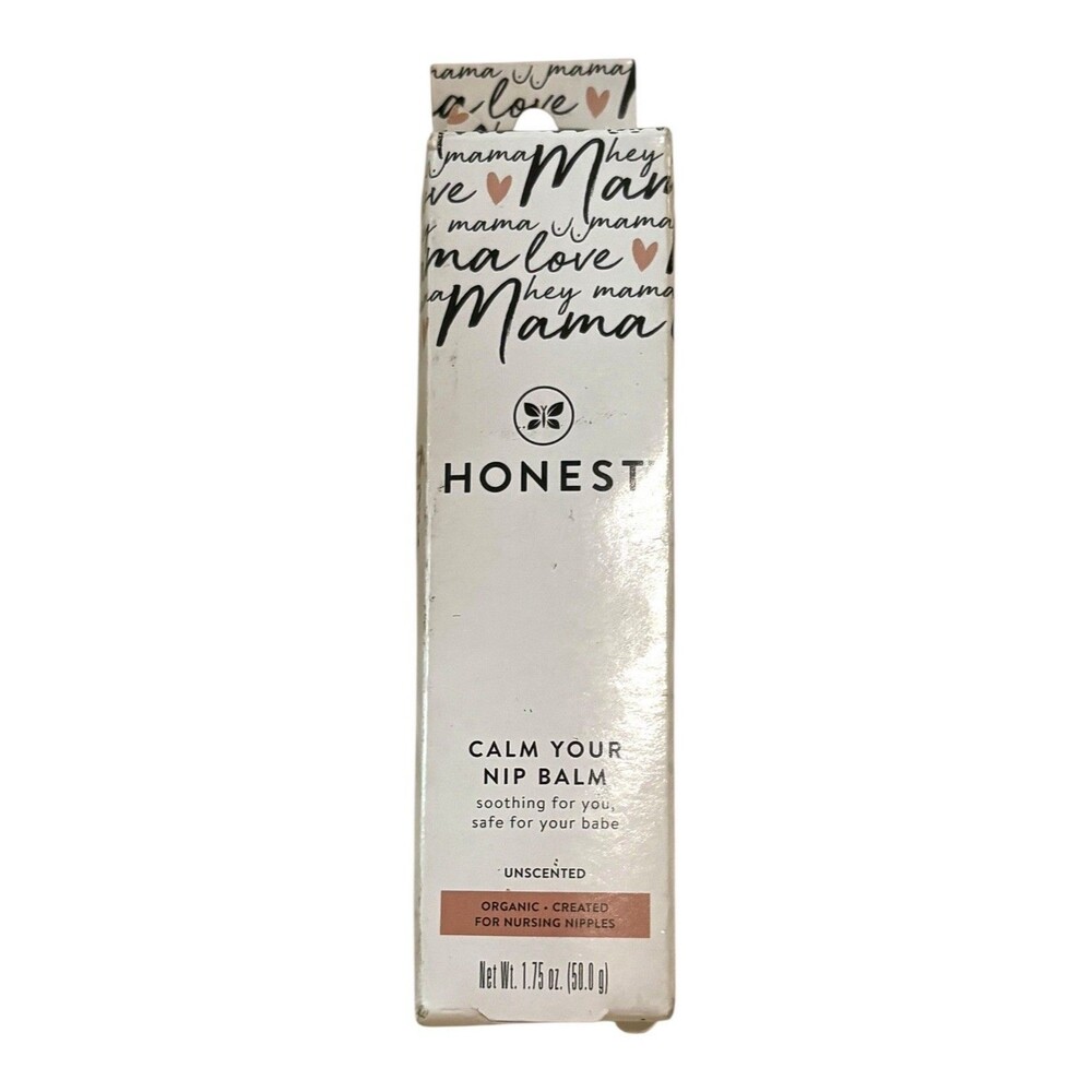 Honest Calm Your Nip Balm Organic Unscented Nursing Breastfeeding Mom 1.75 oz